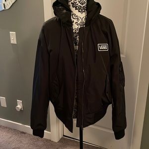 Vans boom boom bomber jacket with hood